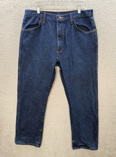 Vintage Rustler Jeans Mens 38x29 Blue Denim Workwear Western Rancher Made In USA