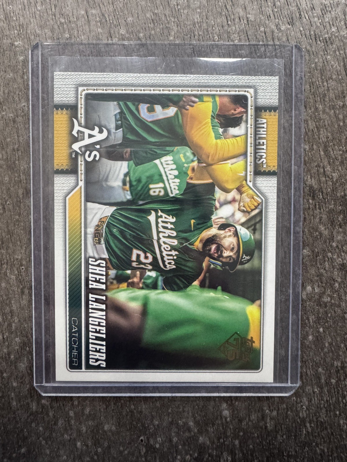 2026 Topps Series 1 Shea Langeliers Golden Mirror Image Variation #305 Athletics