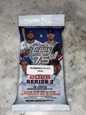2026 TOPPS SERIES 2 BASEBALL GUARANTEED BLACK /75 SSP VALUE HOT PACK!