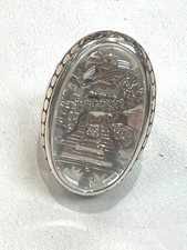 NWT JOHN HARDY Sterling Silver 18K Gold Naga Dragon Clear Dome Ring Sz 7.5 A21