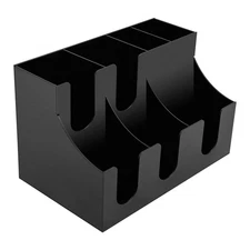 Cup Lid Dispensers Holder Acrylic Coffee Caddy Rack Anti-slip Tea Condiment Rack