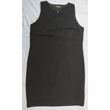 Lauren Ralph Lauren Black Sleeveless Keyhole Shift Dress Size 8