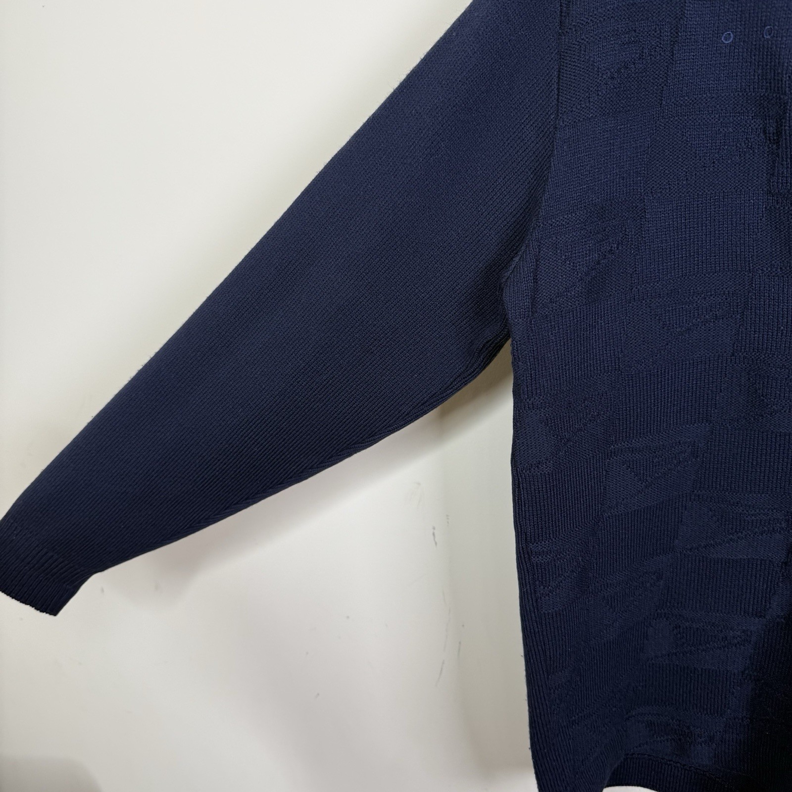 VTG USPS Eagle Logo Cardigan Adult Large All Over Repeating Logo Sweater 90s