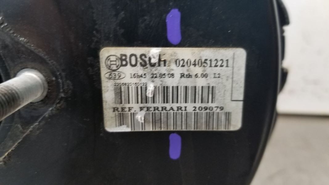 09 MASERATI GRANTURISMO 4.2L POWER BRAKE BOOSTER 0204051221