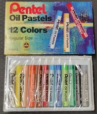 New Pentel Arts Oil Pastels 12 Color Set (PHN-12) 12 Count
