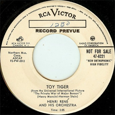 Henri René And His Orchestra - Toy Tiger / C-O-N-S-T-A-N-T-I-N-O-P-L-E (7'', P...