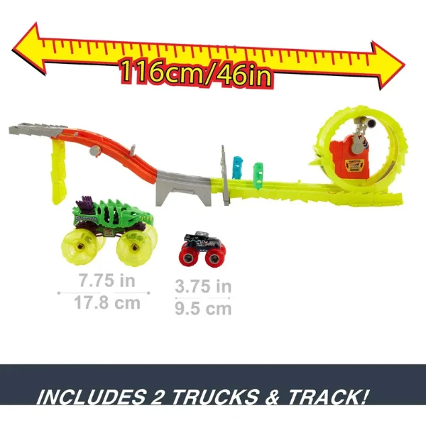 Hot Wheels Monster Trucks Power Smashers Charge & Chase Challenge Track Set - Image 3 of 4