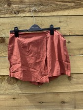 Rust Orange Wrap Front Skort/Shorts