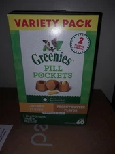 Greenies Chicken & Peanut Butter  Pill Pockets Capsules, 7.9 Oz, 2-Pack (1 Each)