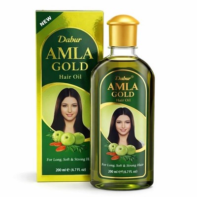 Dabur Amla Haaröl Gold 200ml Original Pflegeöl für glattes kräftiges Haar
