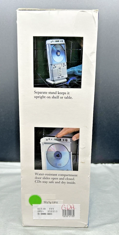 Sharper Image Design Shower CD  Player Water Resistant See Through Body - Image 4 of 4