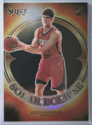 2024 Panini Select SOLAR ECLIPSE CASE HIT ROOKIE REED SHEPPARD ROCKETS SSP JP5