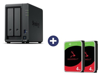 Synology Disk Station DS725+ NAS-Server (2 Schächte) + Seagate Ironwolf  NAS HDD