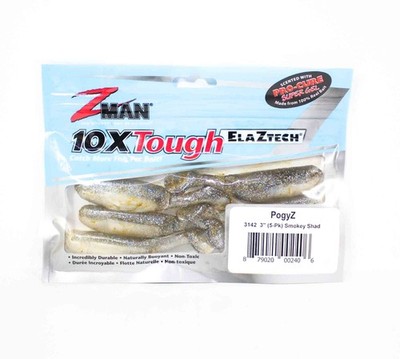 Zman Soft Köder PogyZ 3 Zoll 5/Pack Smokey Shad (2406)