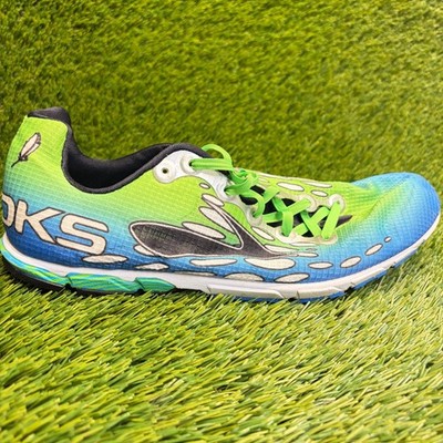 Brooks Mach 14 Mens Size 9.5 Green Blue Athletic Running Walking Shoes Sneakers