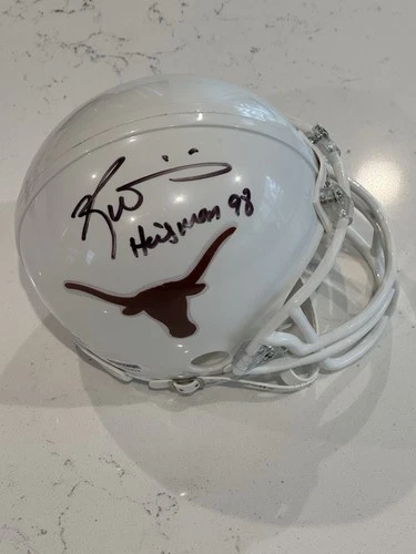 Ricky Williams Signed Texas Mini Helmet W/98 Heisman PSA Authentic
