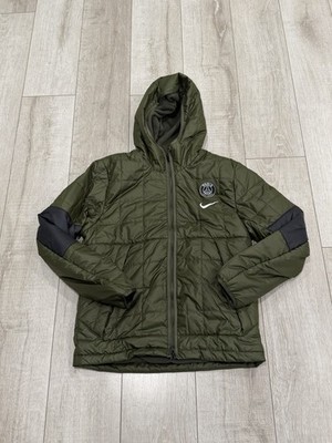 Men S Nike PSG Paris Saint-Germain Hooded Puffer Zip Jacket DN3153-325 New