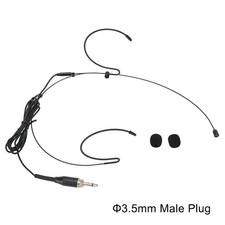 3.5MM Double Earhook Headset Mic Headworn Microphone For Shure-Wireless