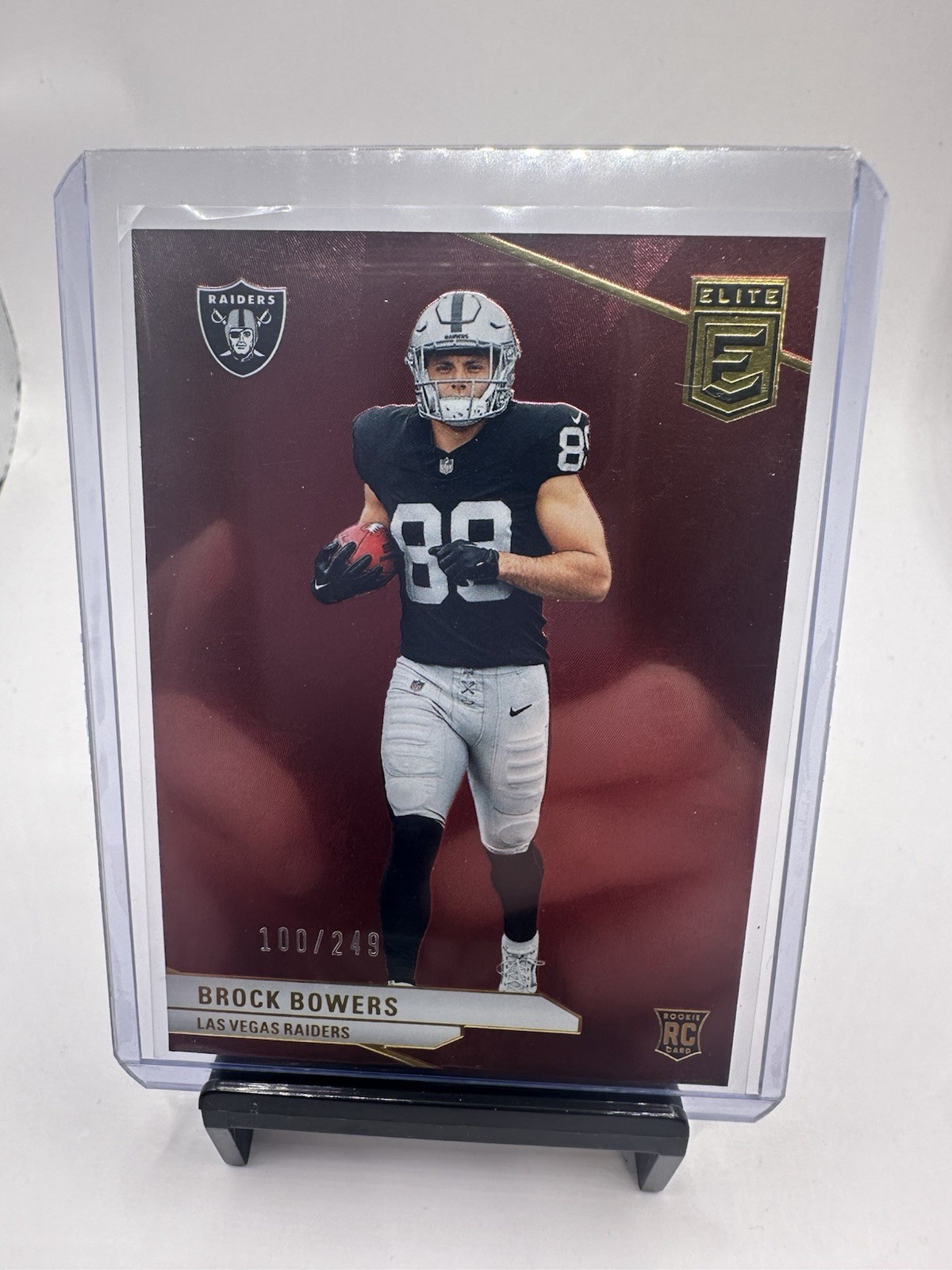 2024 Panini Donruss Elite Football Brock Bowers Maroon Rookie 100/249 #162 JS