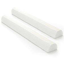 Shinnwa Bed Bumpers for Toddlers 2-Pack Memory 2-Pack 2 Bumpers, White