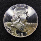1963 Proof Franklin Half Dollar - Mirror Finish - 90% Silver - Light Toning - BU