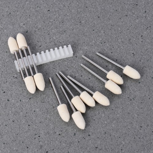 12PCS Lucidatura Lana Punta Conica Feltro Feltro Lucidatura Utensili Rettifica - Foto 4 di 11