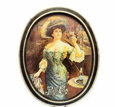 Pepsi Cola tray vtg drink soda pop ad tin victorian lady bar decor fabcraft AC2
