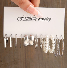 12 Pieces Trendy Earrings Set for Women Circle Hoop Earrings Dangle Earrings