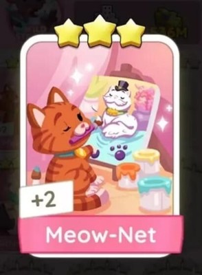Meow-Net 3 Stars  Sticker   Mono_poly   FAST DELIVERY   FAST RESPONS  