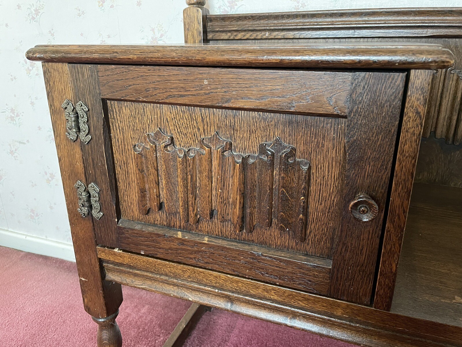 Vintage Oak Telephone Table eBay