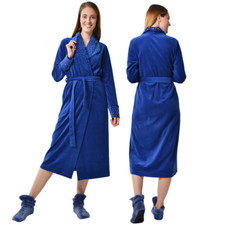 Premium Bademantel Saunamantel aus 80 % Baumwolle Frottee für Damen - RAIKOU