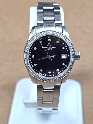 Designer Jacques Lemans Genève Diamond Ladies Quartz Watch