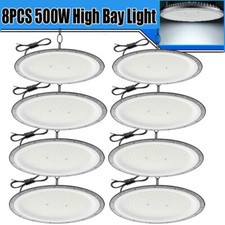 8X 500W UFO LED High Bay Light Industrial Warehouse Factory Workshop Light 6500K