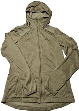 Columbia Women s Medium Olive Green Hoodie Thumbholes Pockets Princess Seam