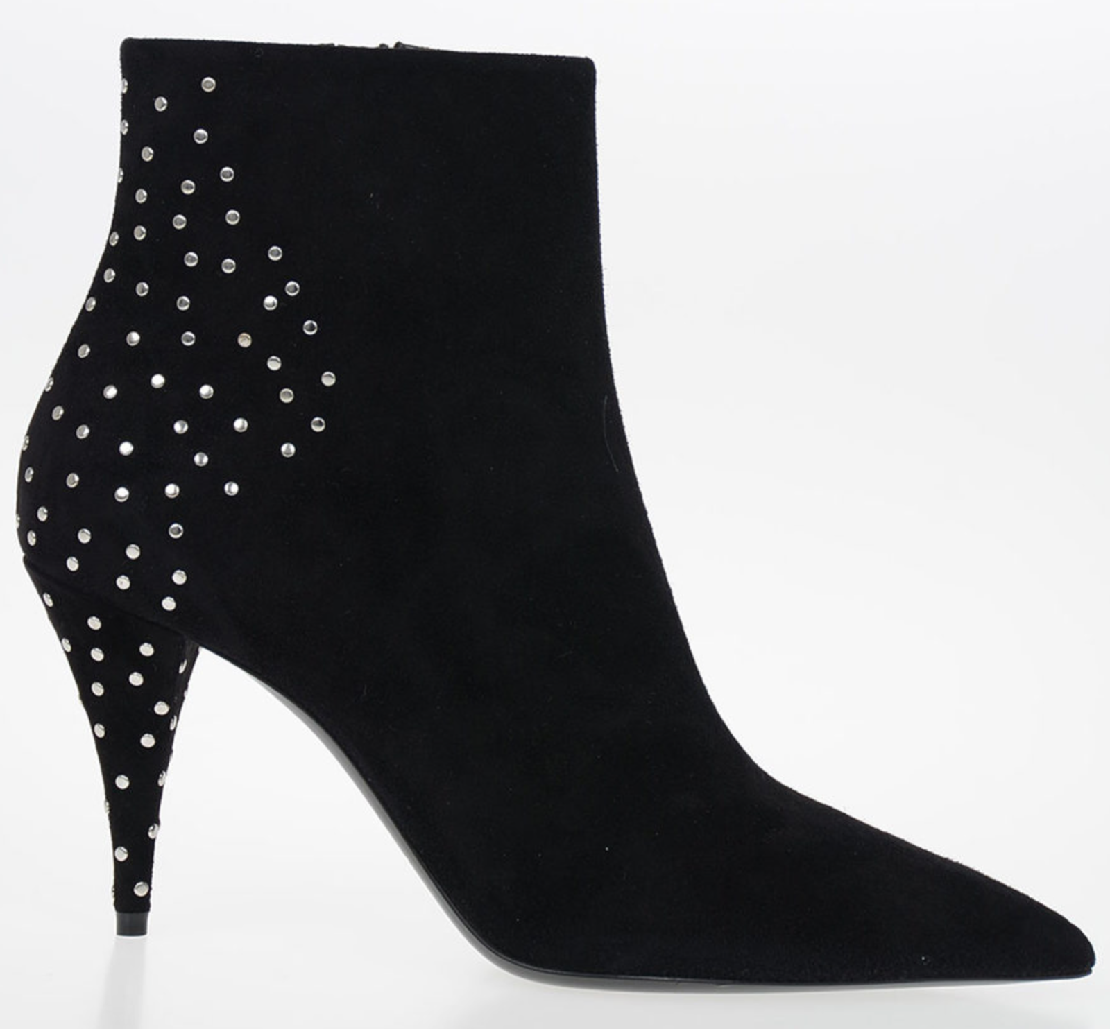 Stivaletti nuovi con scatola Saint Laurent YSL Kiki neri pelle scamosciata borchie 36 5 6 5 $1295