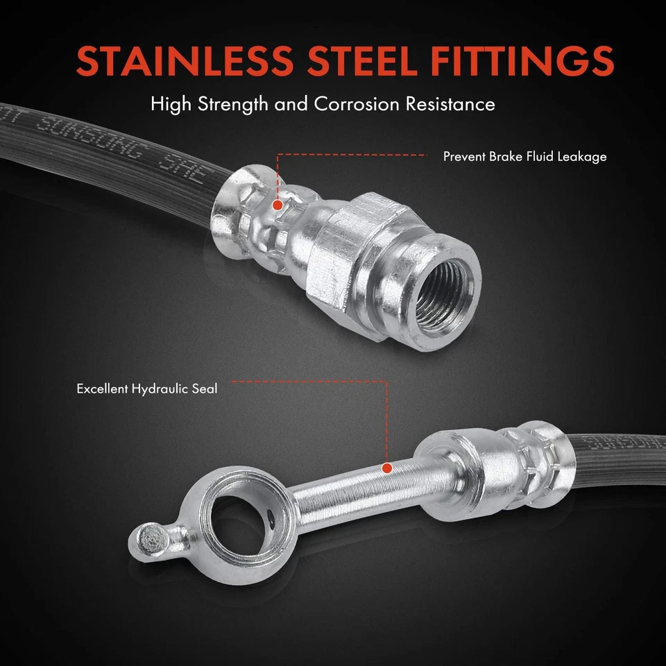 Nuevo 2x Manguera hidráulica de freno trasero izquierdo y derecho para Mazda RX-7 1993-1995 R2 1,3 L Foto 4 de 4