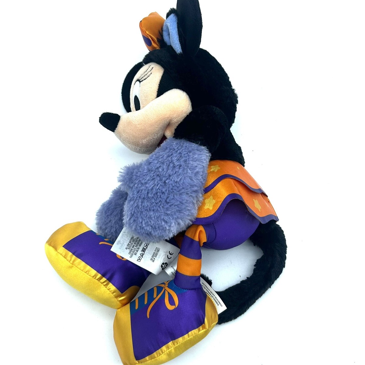 2019 Halloween Minnie Mouse Black Cat Disney Exclusive 13” Orange