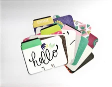 Project Life PLAYFUL (12) MEMORYDEX/ROLODEX CARDS 4 Tabs Double-Sided HANDMADE