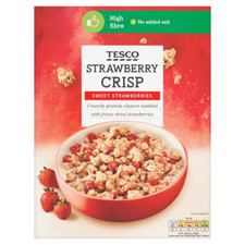 Tesco Strawberry Crisp Cereal 500G x 2