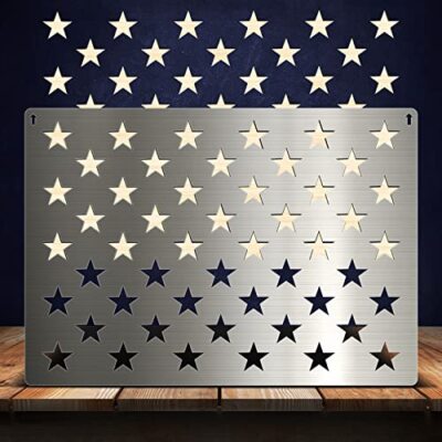 American Flag 201 Stainless Steel 50 Stars Stencil and 13 Stars Standard Templat