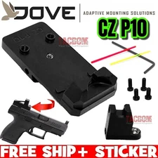 DOVE Mounting Solution  CZ P10 C S F RMSc Slide Sight Adapter Front Rear Sights