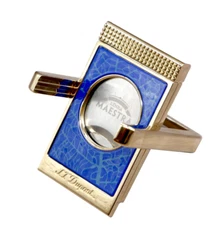 S.T. Dupont & Partagas Cigar Cutter W/ Stand, Blue & Gold 003495, 3495 NIB