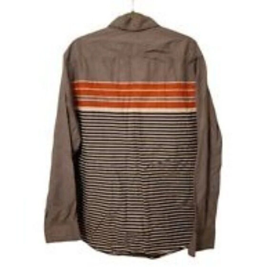 Camisa de vestir de manga larga a rayas gris azul talla XL Mossimo para hombre Foto 4 de 4