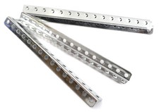 Metal L-Shape Slotted Right Angle Bar Bracket (5) L=75mm for DIY Toys
