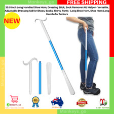 35.5 Inch Long Handled Shoe Horn, Dressing Stick, Sock Remover Aid Helper NEW AU