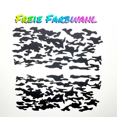 2x Camouflage Aufkleber Set Tarnmuster 60x30cm Dekor Camo Bike Folie Quad M3 - Bild 1 von 4