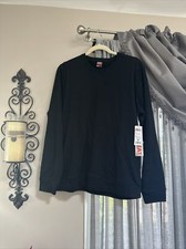 32 Heat Women's Long Sleeve Pullover Sweatshirt Fleece Top Medium Black M