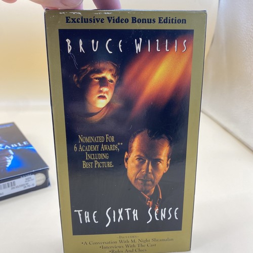 The Sixth Sense & Unbreakable VHS TAPES - bruce willis - M Night Shyamalan movie - Picture 5 of 7