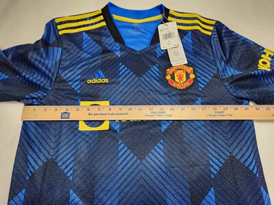 ADIDAS MANCHESTER UNITED JERSEY 3RD ROYAL 21-22 SIZE L MENS ONLY
