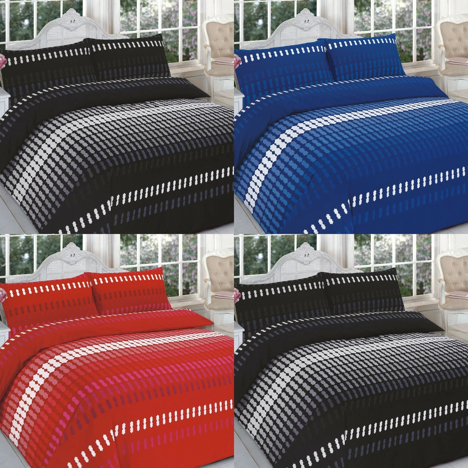NZ Luxury Duvet Cover Set Modern Printed Polycotton Bedding Set All Sizes ELLIOT
